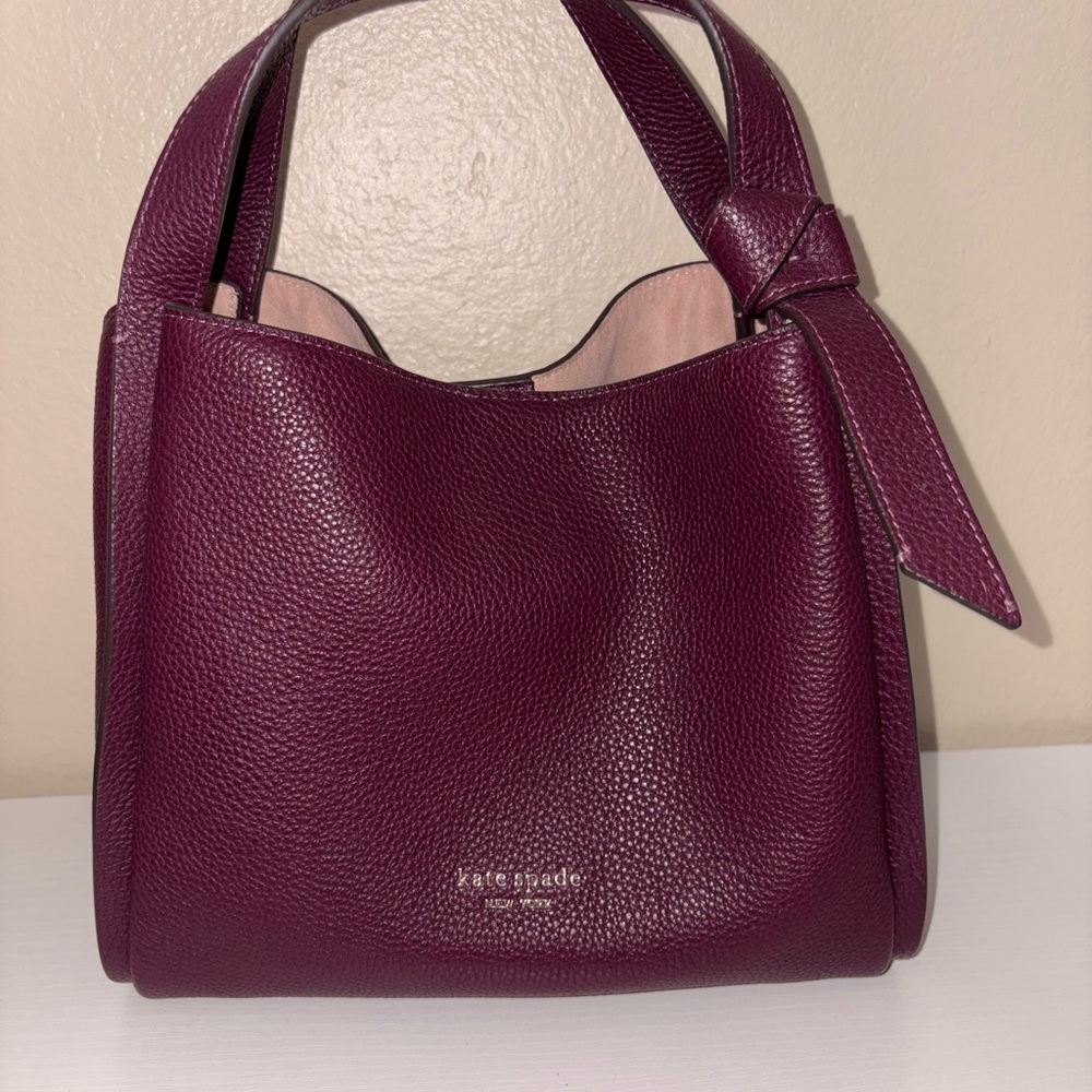 Kate Spade Purple Leather Tote Bag